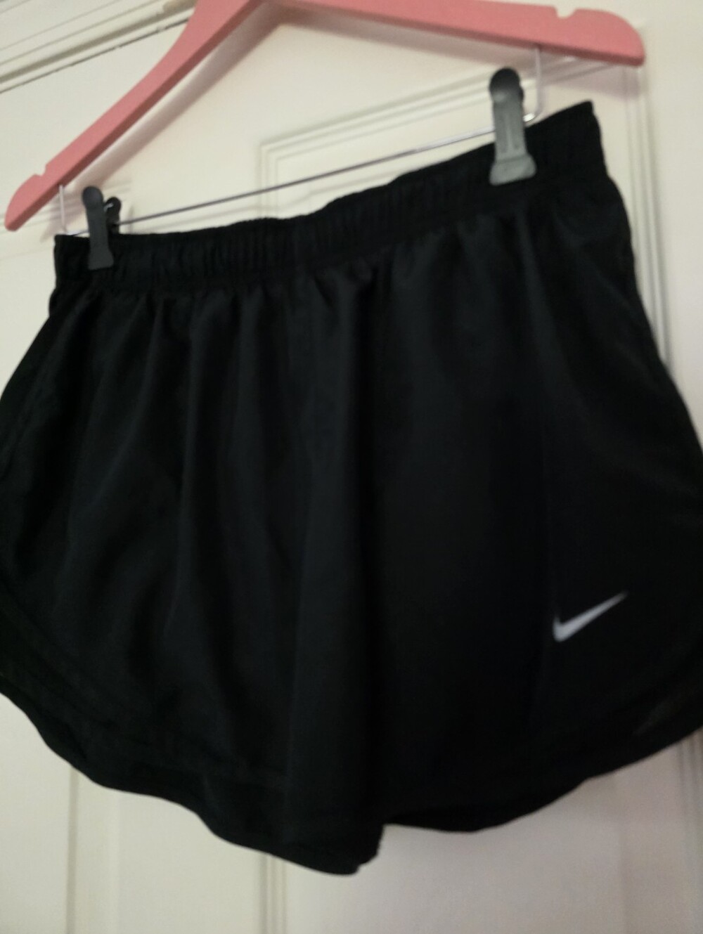 Nike Dri-FIT Women's Black Running Training Shorts Mesh Panels Activewear XL